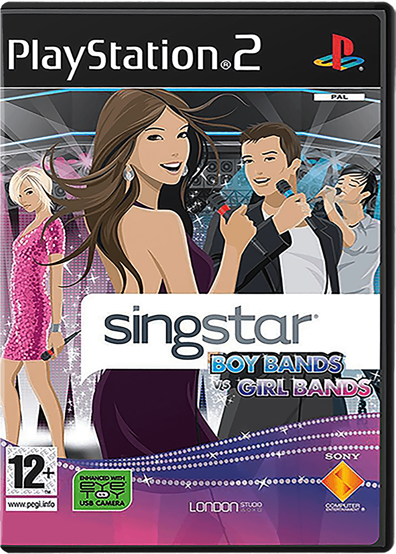 Singstar Boybands vs Girlbands box art for Playstation 2
